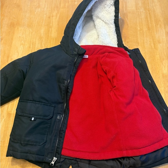 Black Winter Coat 4 in 1. Water Repellent sz 3T - Picture 9 of 9